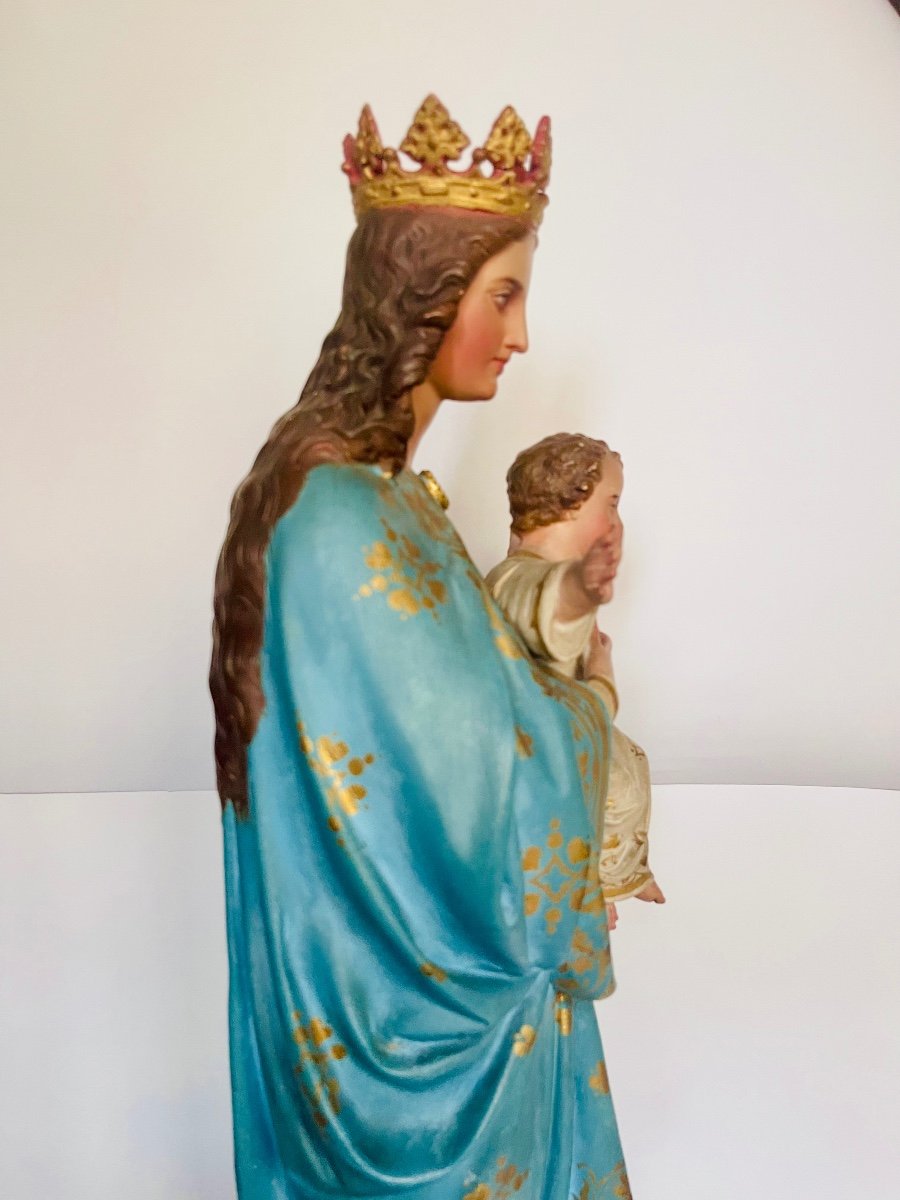 Crowned Virgin Holding The Infant Jesus. -photo-1